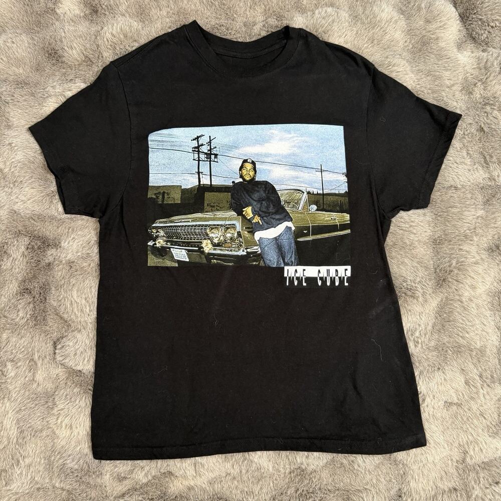 Vintage Boyz In da Hood Ice Cube T-Shirt Men's Medium Graphic Black T-Shirt